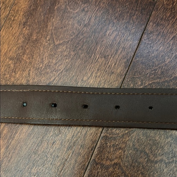 Cole Haan Men’s Two Tone Leather Belt 
With Contrast Stitching, Silver Hardware - Picture 16 of 16